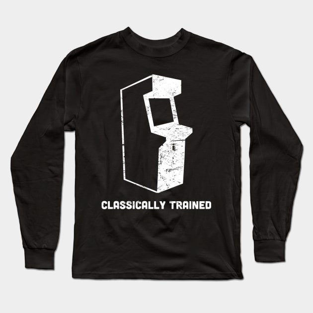 Classically Trained - Retro Arcade Game Long Sleeve T-Shirt by Wizardmode